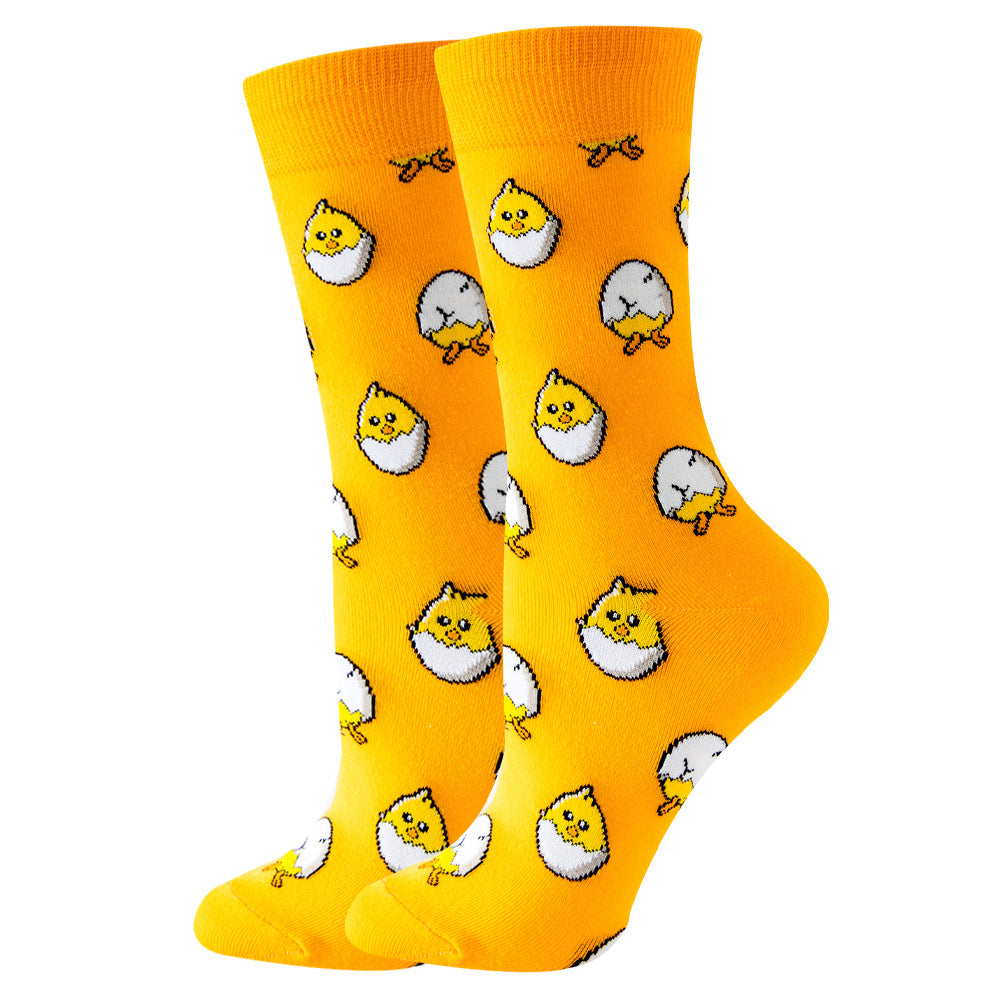 【2 Pairs】🍭 Sock Carnival ·Yellow Chick