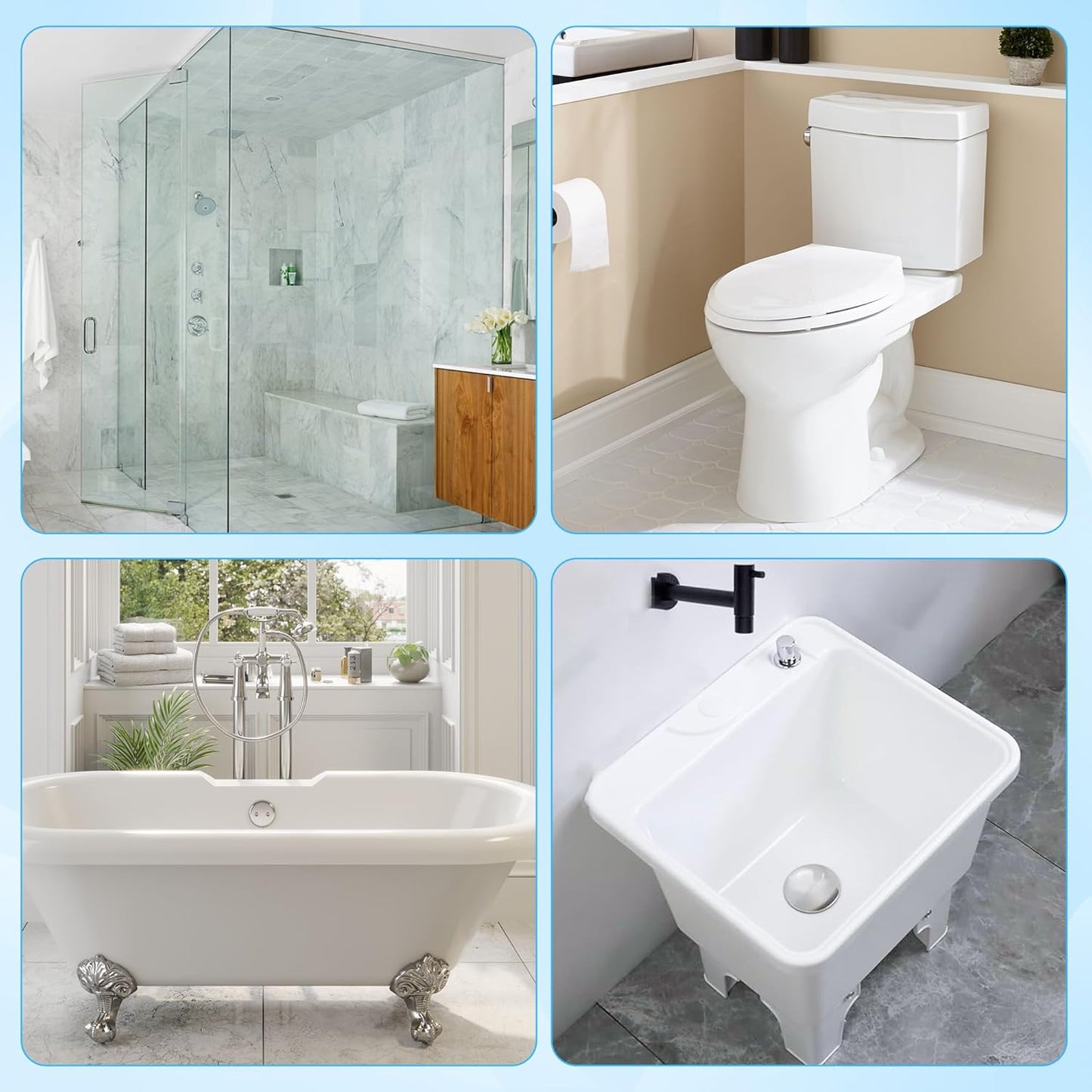 ✅✅✅Disposable Toilet Brush Set – with Built-In Cleaner & 24 Refills