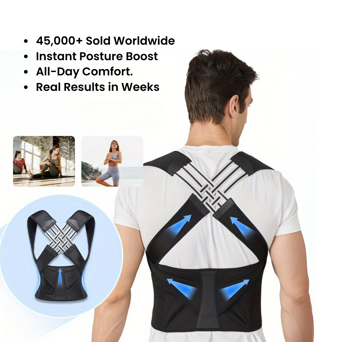π¨ββοΈ Adjustable Back and Shoulder Posture Corrector (Unisex)