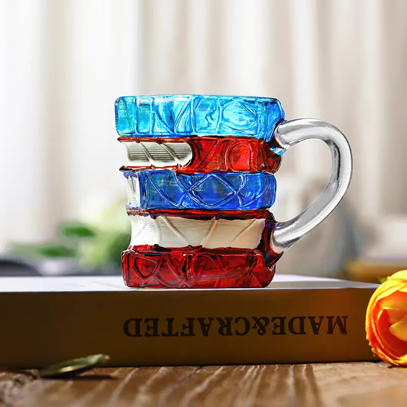 🔥Cyber Monday 90% OFF🔥Ceramic Innovative 3D Painting Book Mug Unique Stacked Coffee Cup