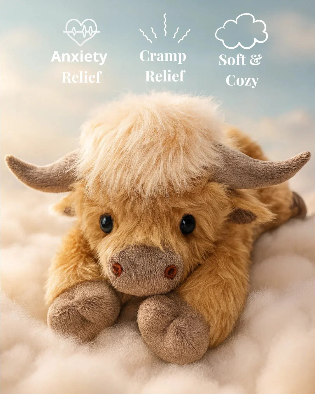 🔥Hot Sale 70% Off🔥Cute Cartoon Highland Cow Stuffed Toy