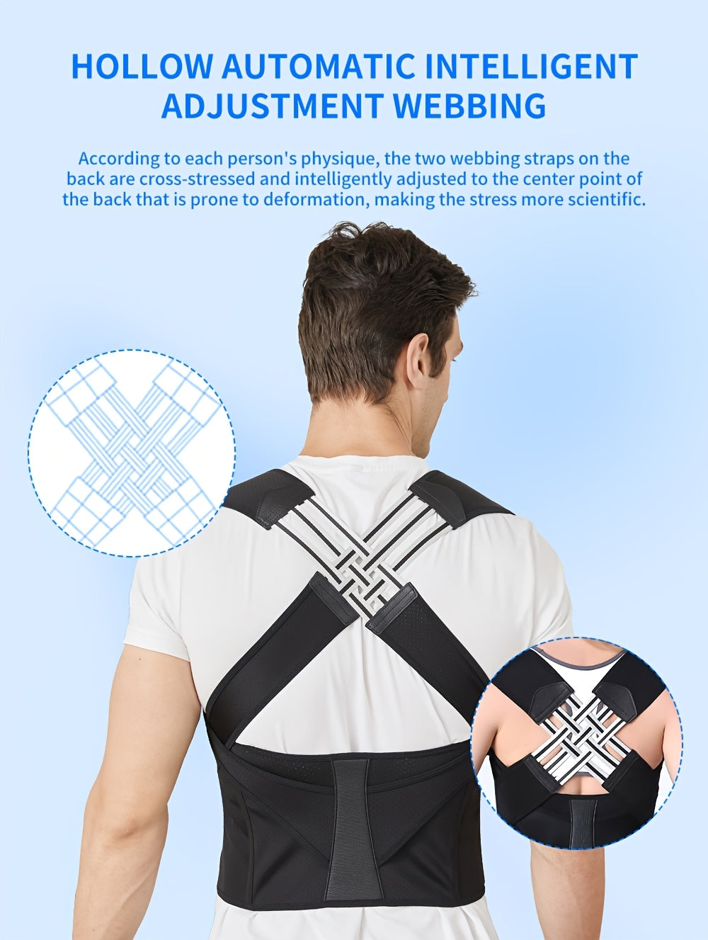 π¨ββοΈ Adjustable Back and Shoulder Posture Corrector (Unisex)