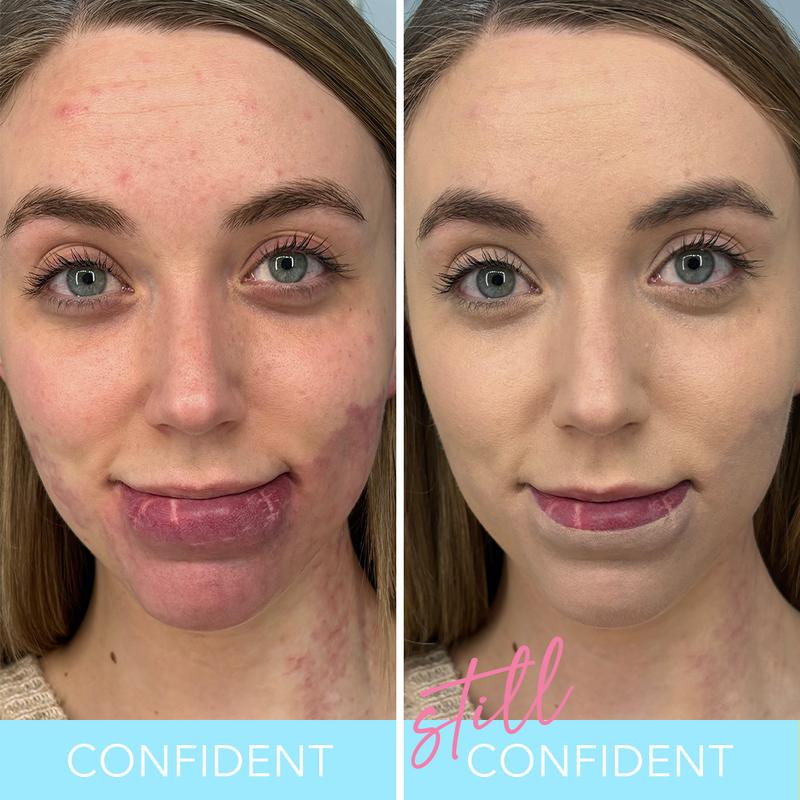 Liquid Filter Foundation 1oz with Smoothing Brush for Flawless Coverage & Niacinamide Infused Makeup Set