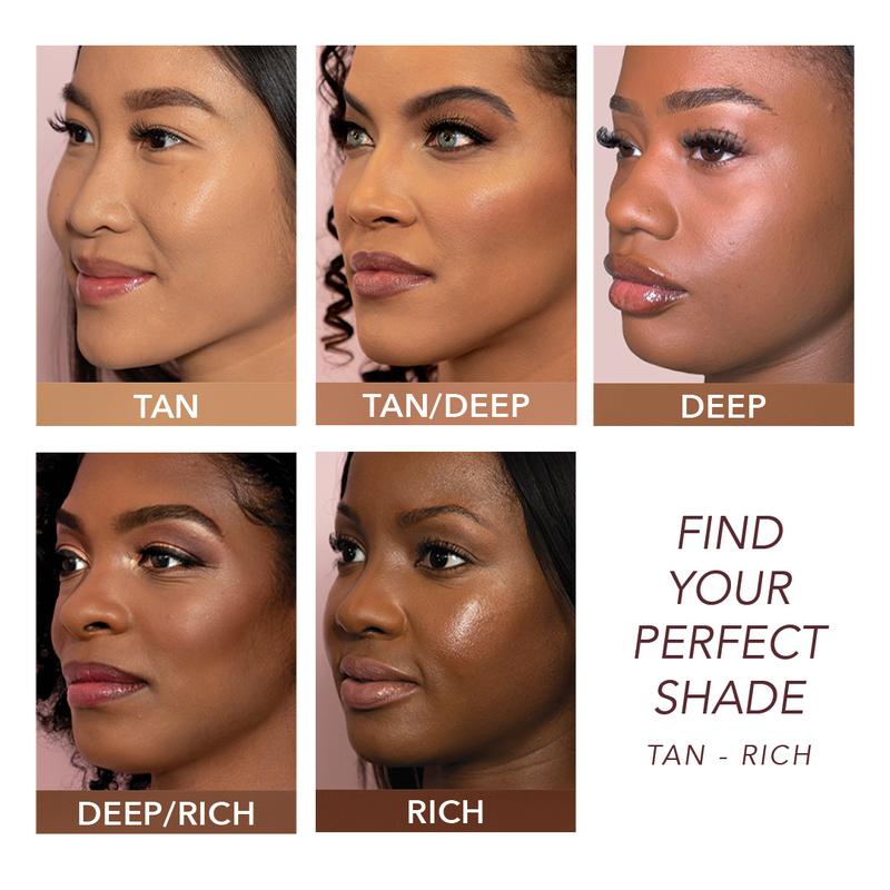 Liquid Filter Foundation 1oz with Smoothing Brush for Flawless Coverage & Niacinamide Infused Makeup Set