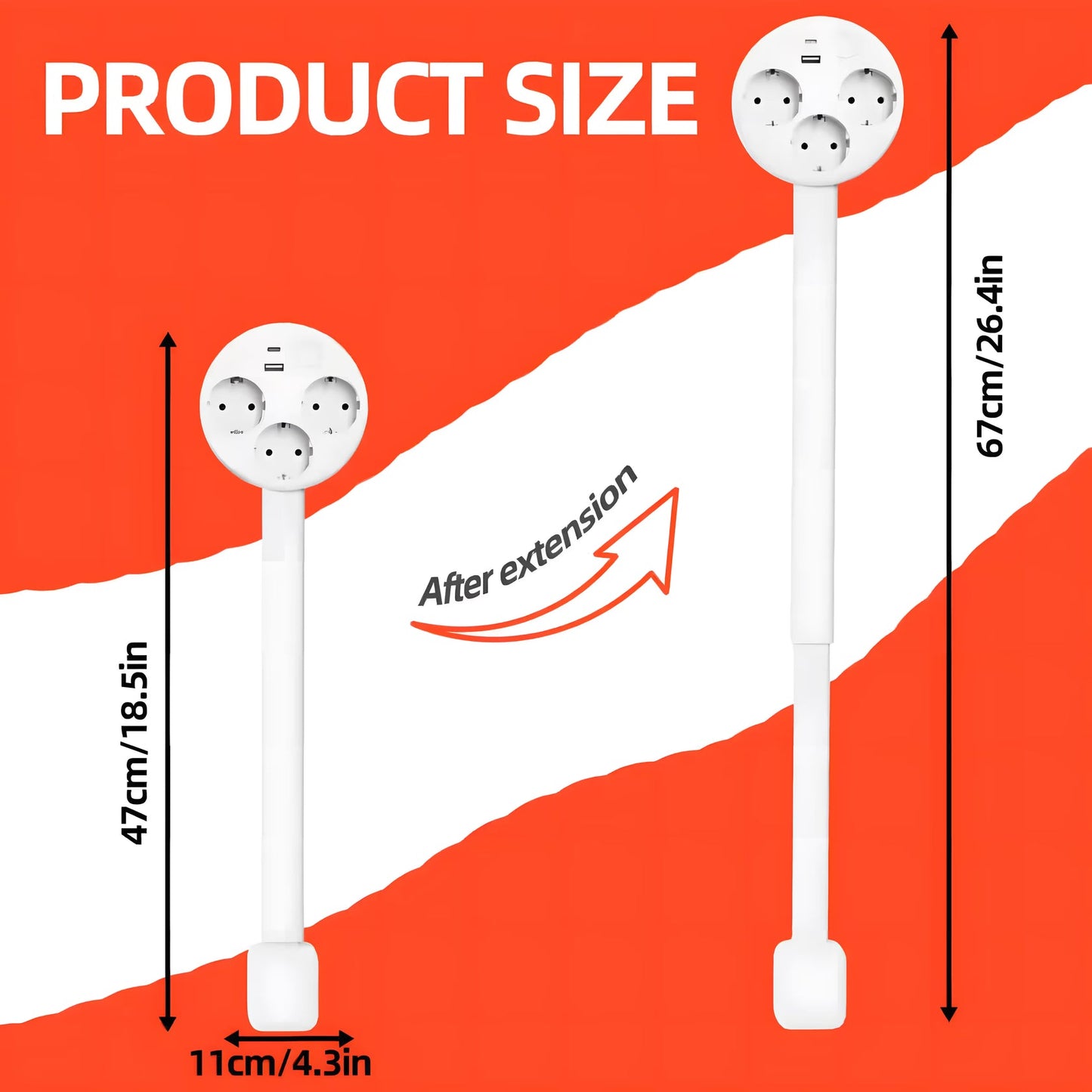 Final 3 hours-60%OFF🔥Uitschuifbaar Stopcontact