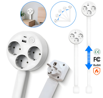 Final 3 hours-60%OFF🔥Uitschuifbaar Stopcontact