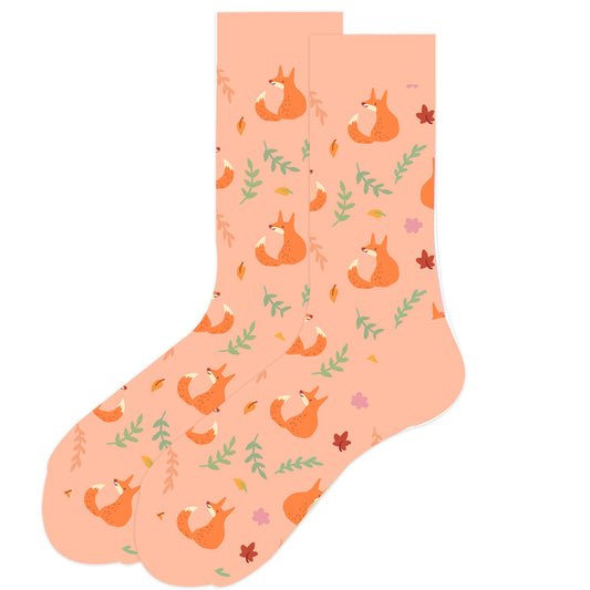 【2 Pairs】🍭 Sock Carnival ·  Orange Fox