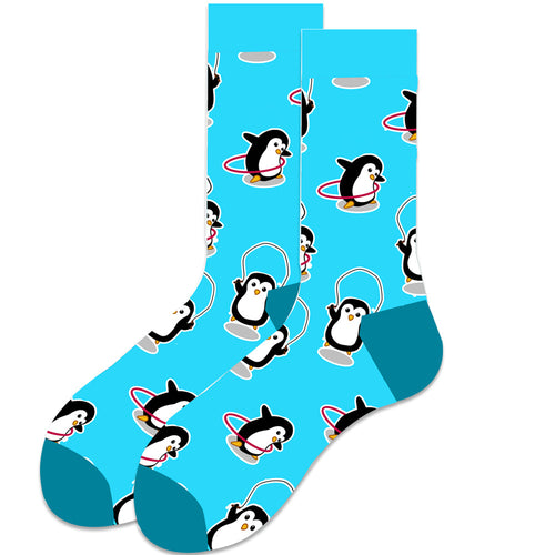 【2 Pairs】🍭 Sock Carnival ·  Jumping Penguin