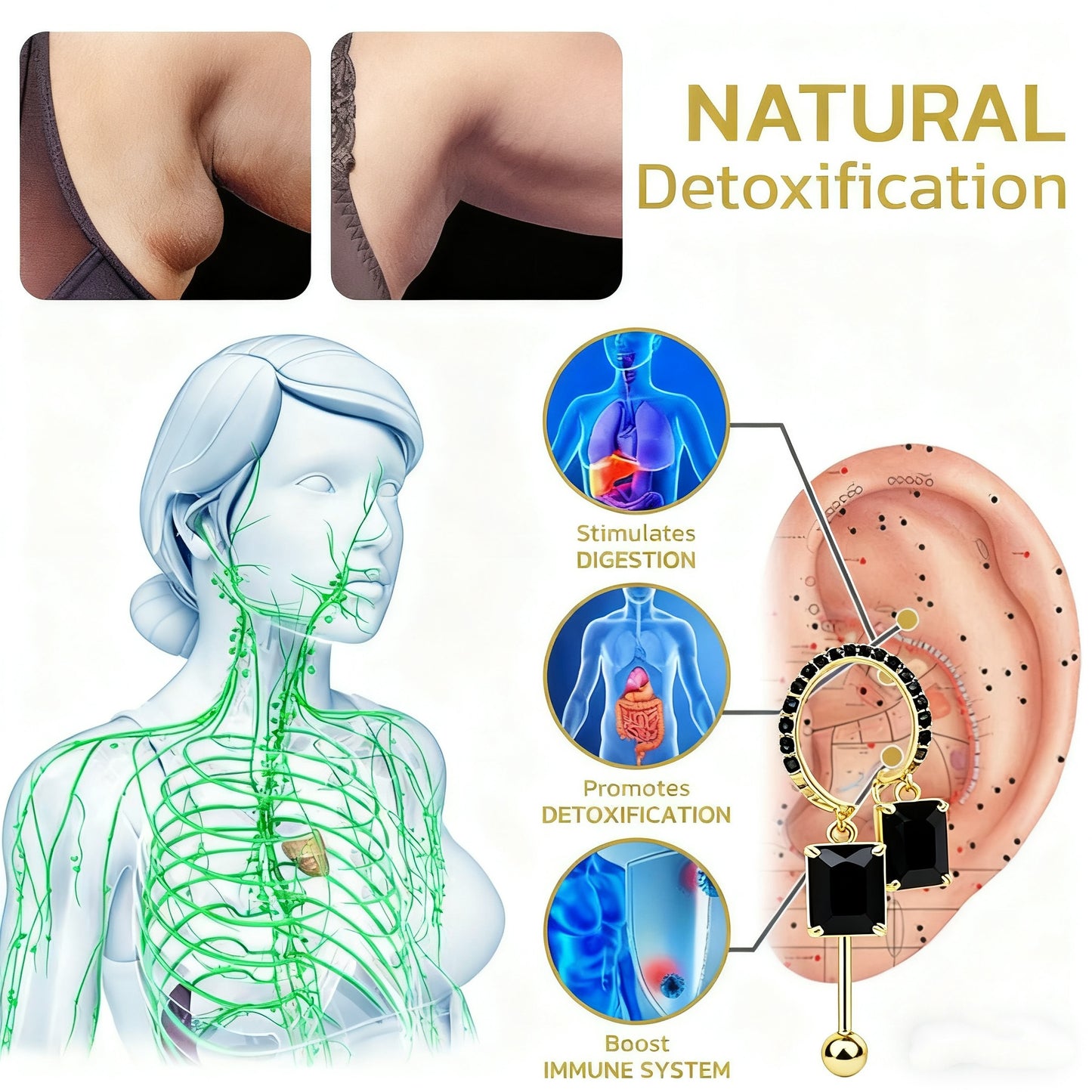 (🔥LAST DAY SALE-80% OFF)Histone Lymphvity MagneTherapy Germanium Earrings