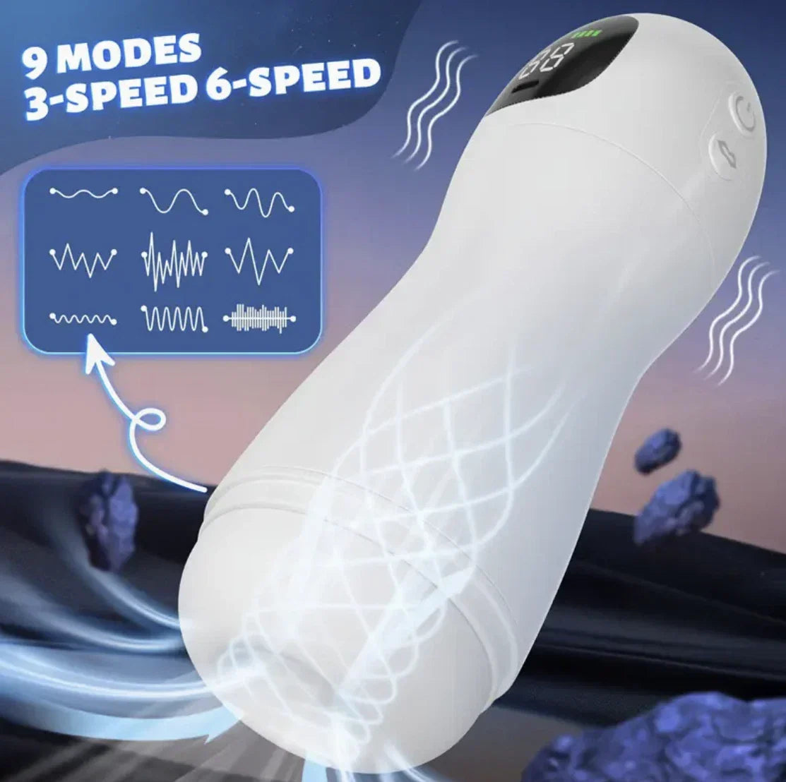 Smart Vibrating & Voice Interactive Male Masturbator - Realistic Feel, Adult Toy for Men