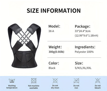 👨‍⚕️ Adjustable Back and Shoulder Posture Corrector (Unisex)