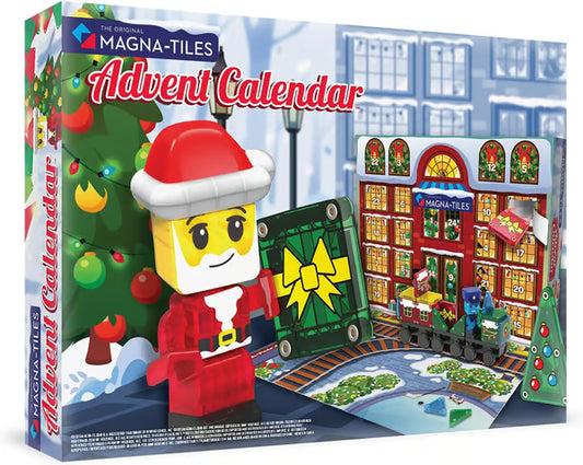 Advent Calendar 34-Piece Magnetic Construction Set, The Original Magnetic Building Brand-Buy 1