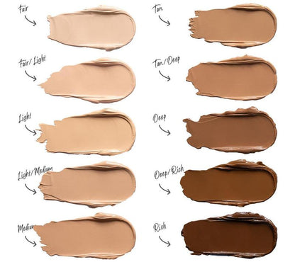 Liquid Filter Foundation 1oz with Smoothing Brush for Flawless Coverage & Niacinamide Infused Makeup Set