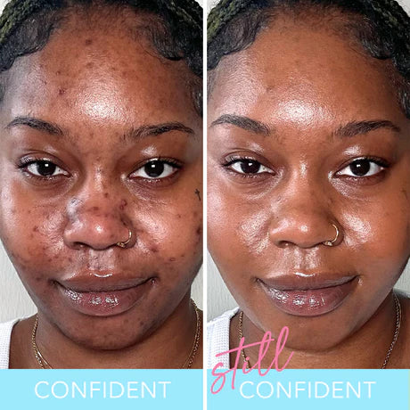 Liquid Filter Foundation 1oz with Smoothing Brush for Flawless Coverage & Niacinamide Infused Makeup Set