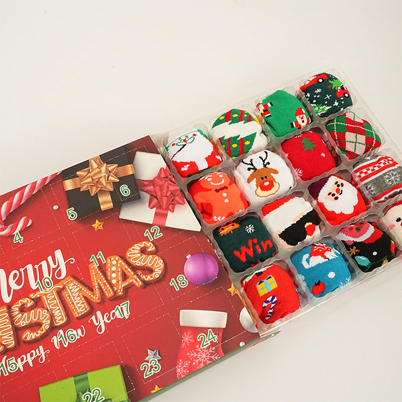 🔥Final 3 hours-70%OFF &🎄 Christmas Socks Advent Calendar