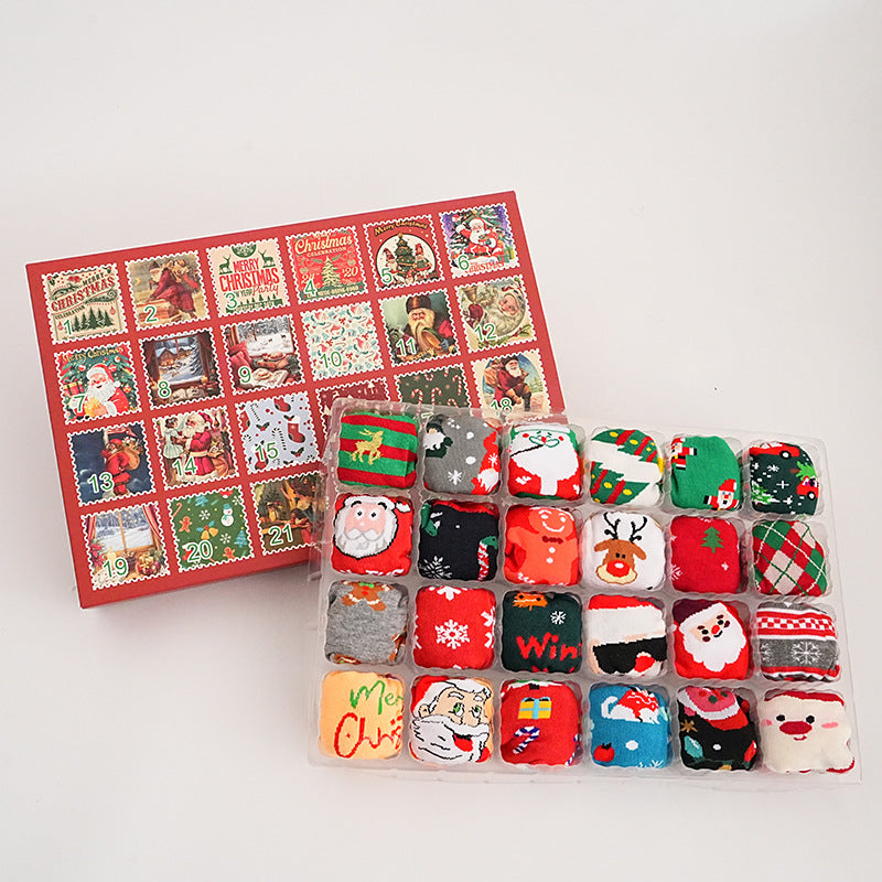 🔥Final 3 hours-70%OFF &🎄 Christmas Socks Advent Calendar