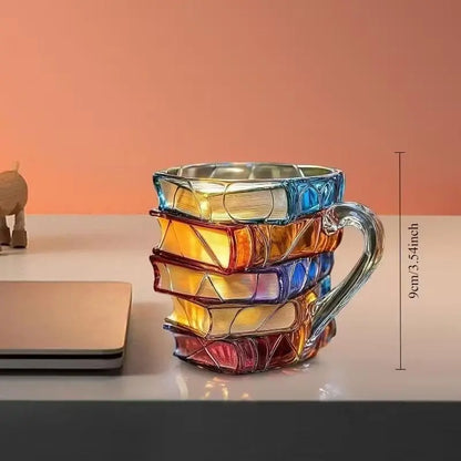 🔥Cyber Monday 90% OFF🔥Ceramic Innovative 3D Painting Book Mug Unique Stacked Coffee Cup