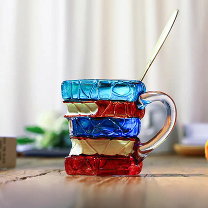 🔥Cyber Monday 90% OFF🔥Ceramic Innovative 3D Painting Book Mug Unique Stacked Coffee Cup