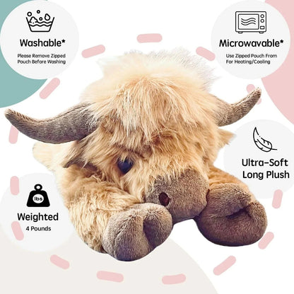 🔥Hot Sale 70% Off🔥Cute Cartoon Highland Cow Stuffed Toy