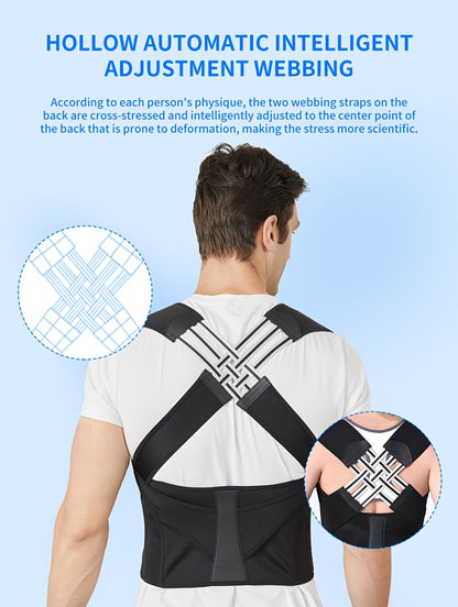👨‍⚕️ Adjustable Back and Shoulder Posture Corrector (Unisex)