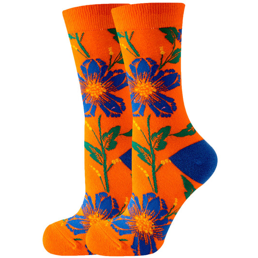 【2 Pairs】🍭 Sock Carnival · Orange Blossom